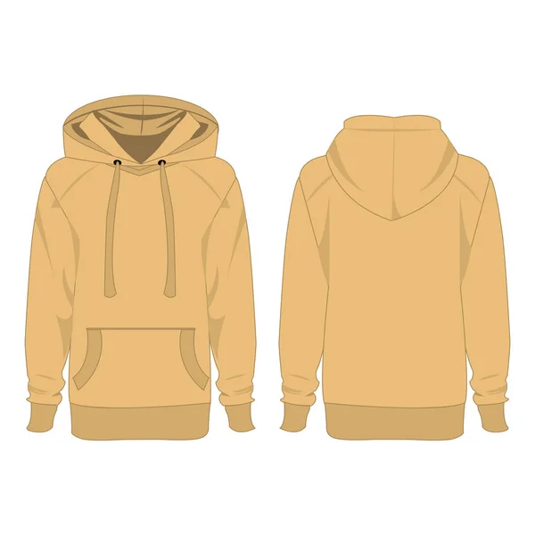 Φως καφέ hoodie απομονωμένες διάνυσμα — Διανυσματικό Αρχείο