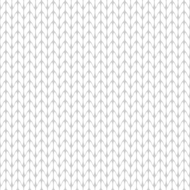 Knitted white background pattern vector isolated clipart