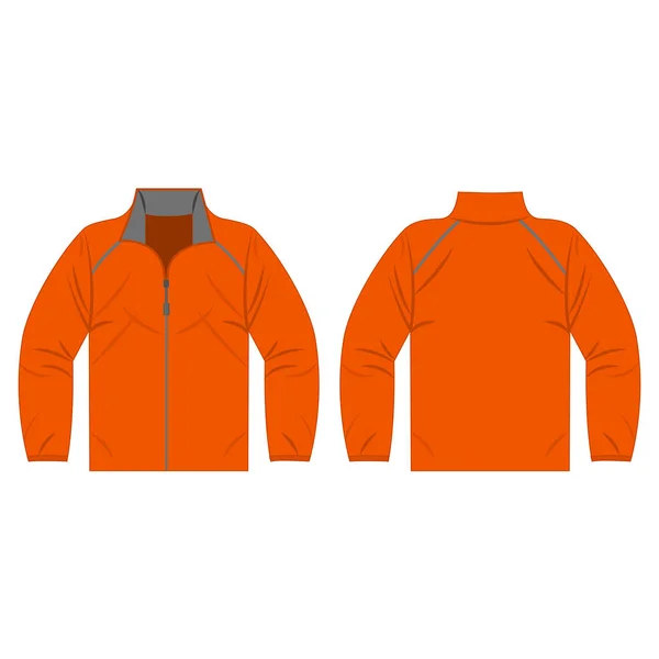 Outono laranja, jaqueta de mola vetor isolado frente e volta para publicidade promoção —  Vetores de Stock