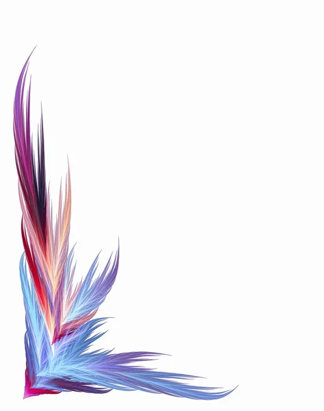 Multi Colored Abstract Fluffy Feathers Located Bottom Left Vertical Background — Stock Photo, Image