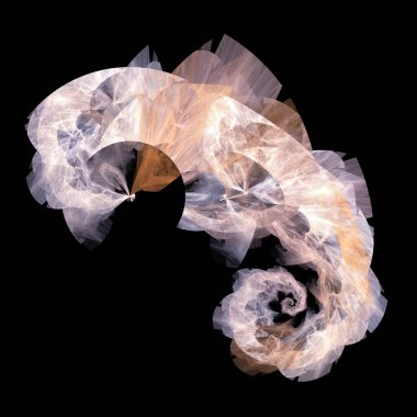 Siyah arka planda spiral, kavisler ve diğer figürler. Mermer ve bir taşın üzerindeki çizgilerin taklidi. Soyut fraktal arka plan. 3 boyutlu görüntüleme. 3B illüstrasyon