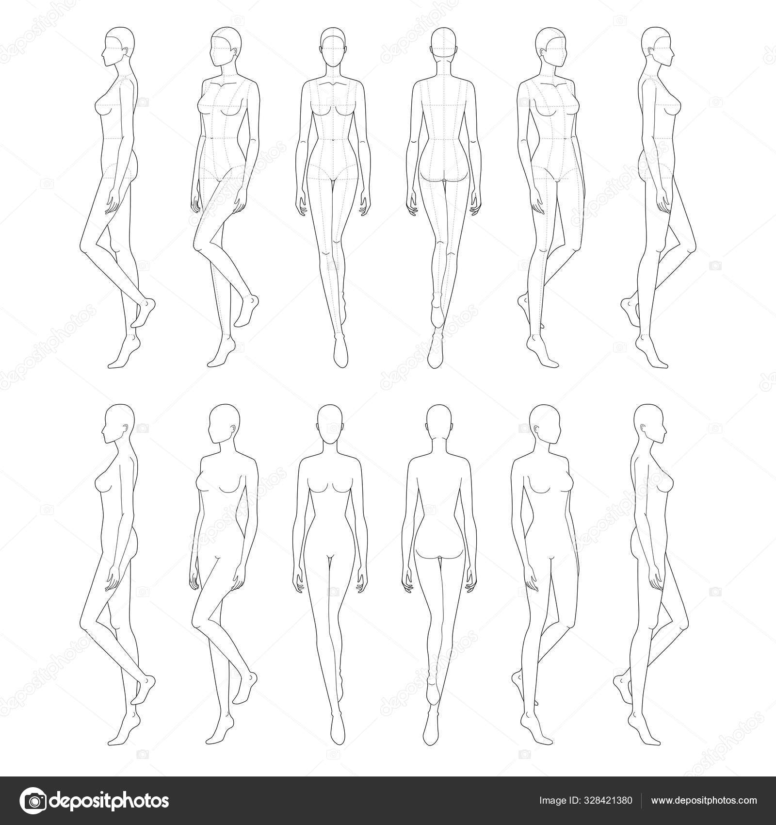 Walking - Male (Back) Dimensions & Drawings | Dimensions.com