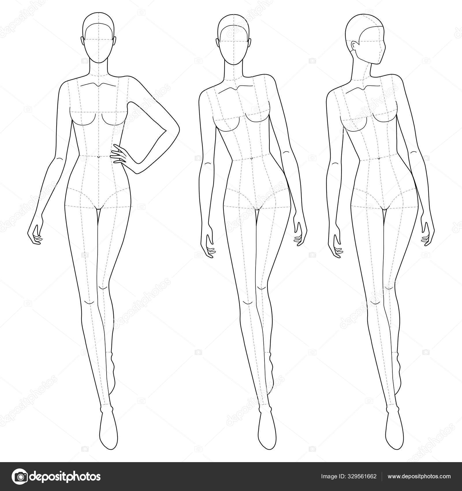 Fashion Template Of Walking Women. Stock Vector Image By ©Katya_golovchyn  #329561662