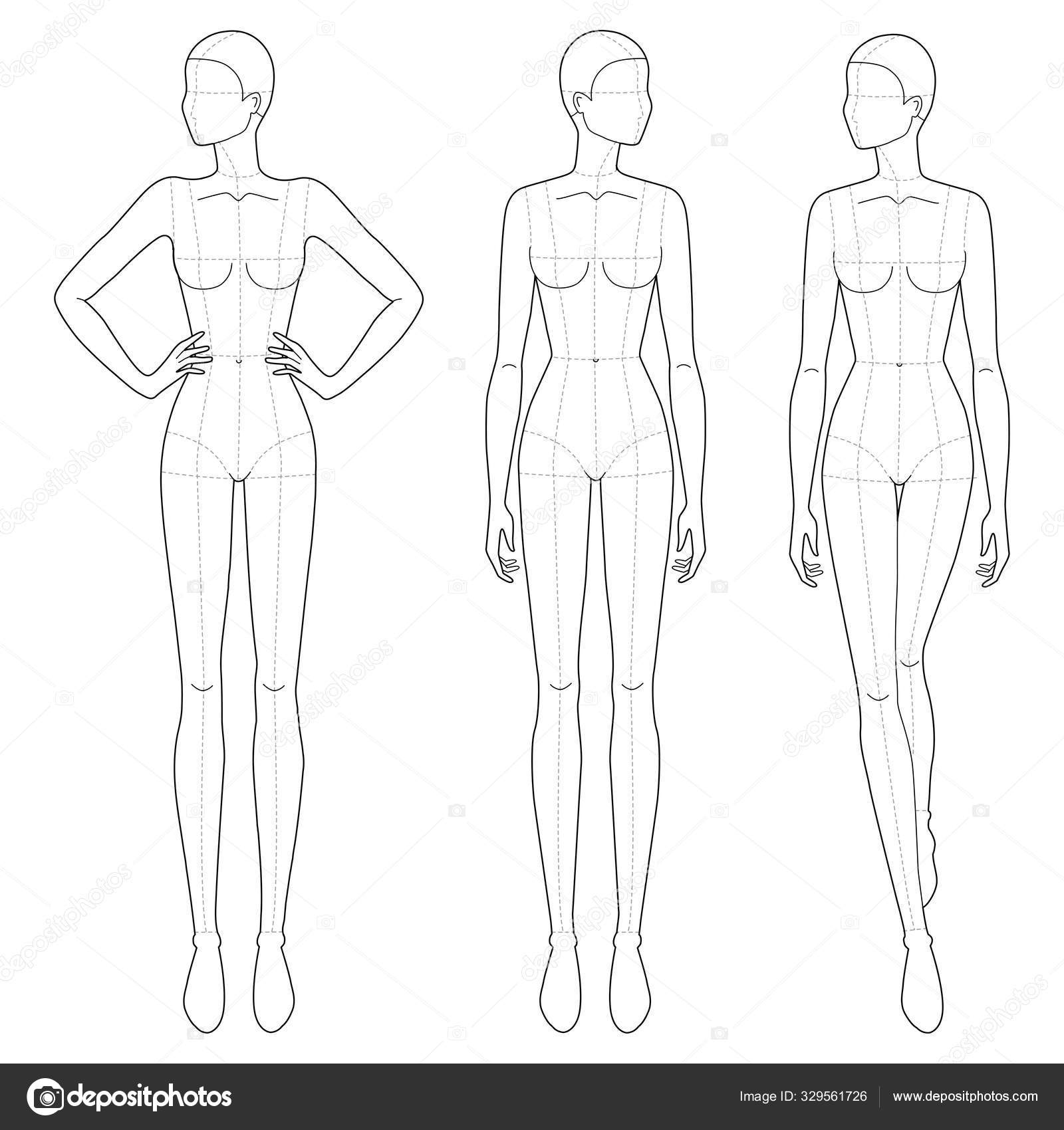 Woman Template Drawing Woman Template Drawing