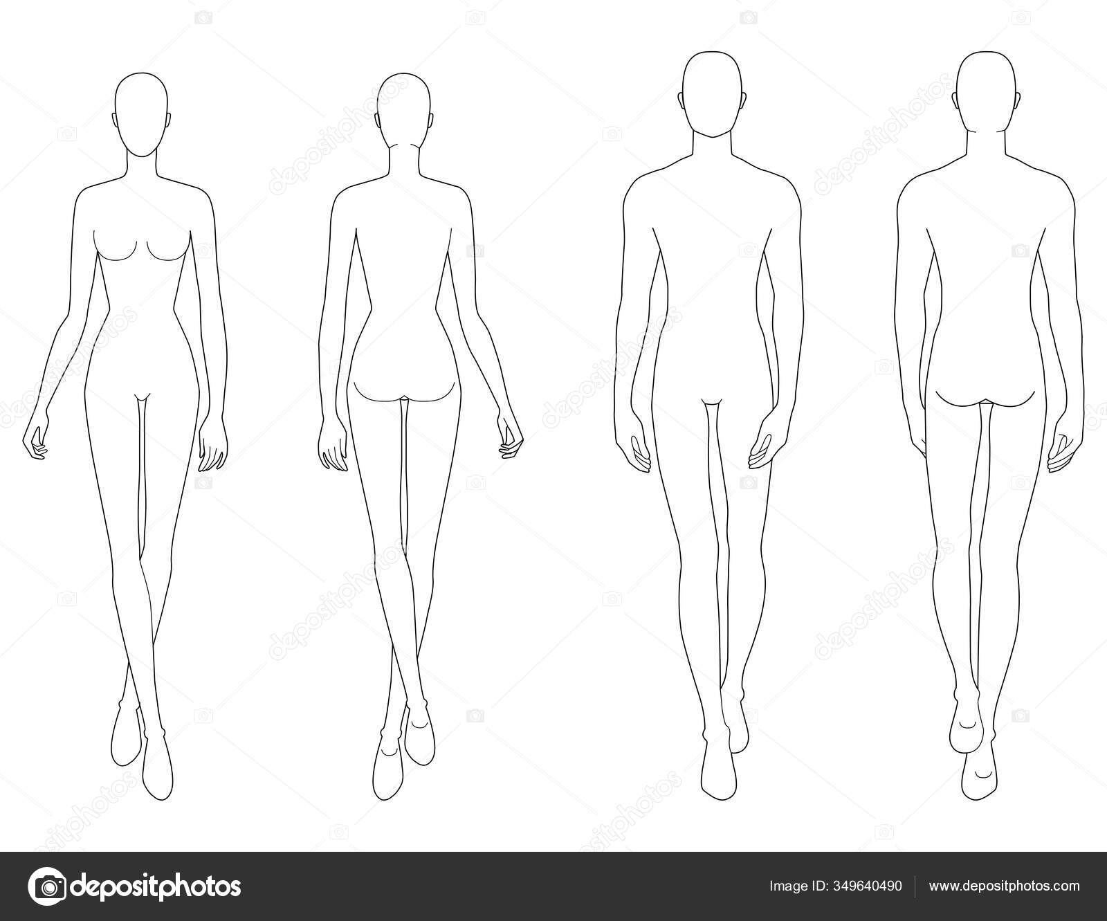 Girl's hiking outfit Design Template