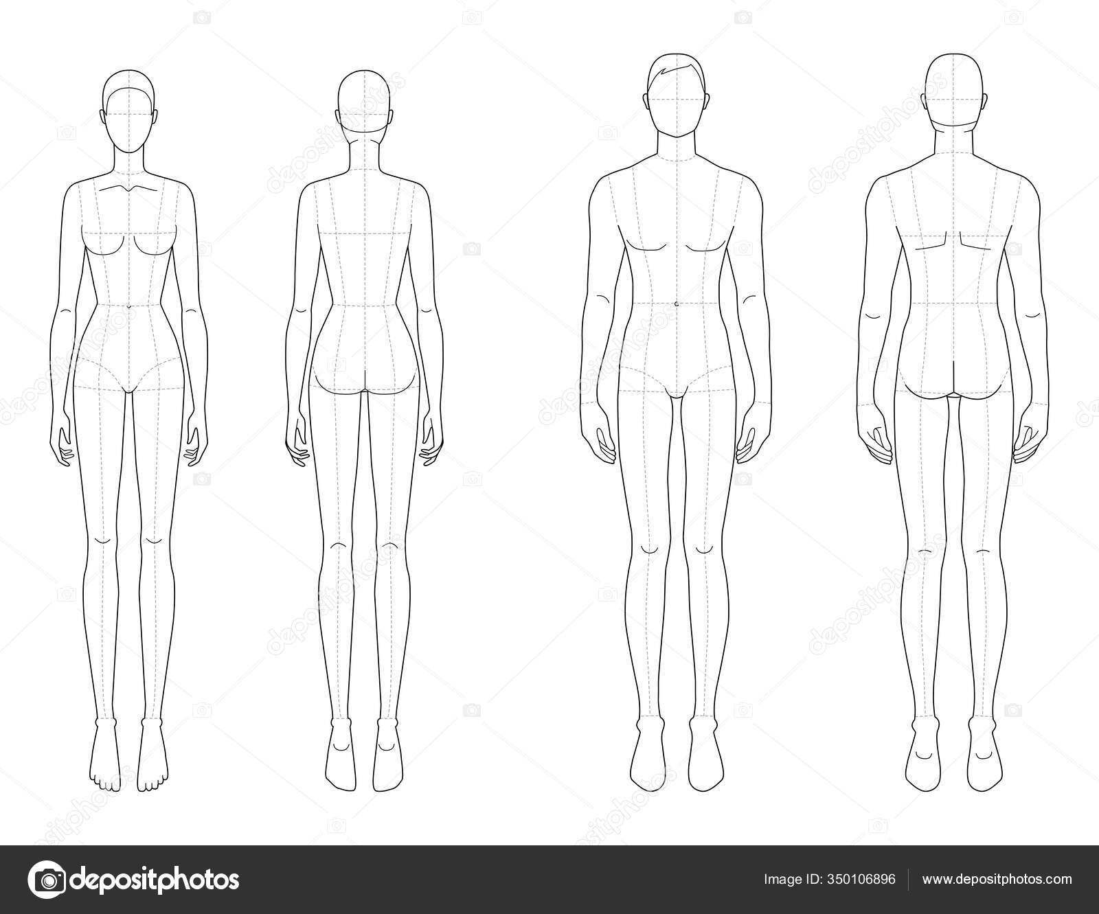 Fashion template of men and women. Stock Vector by ©Katya_Golovchyn ...