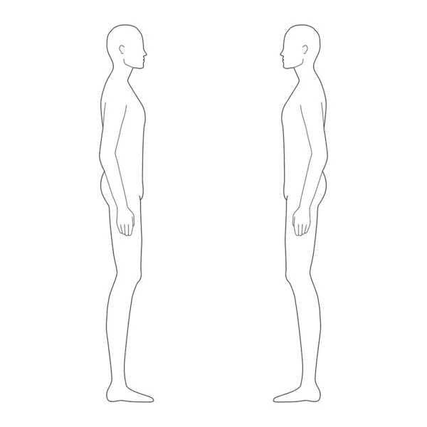 Fashion template of standing men. — Stock Vector