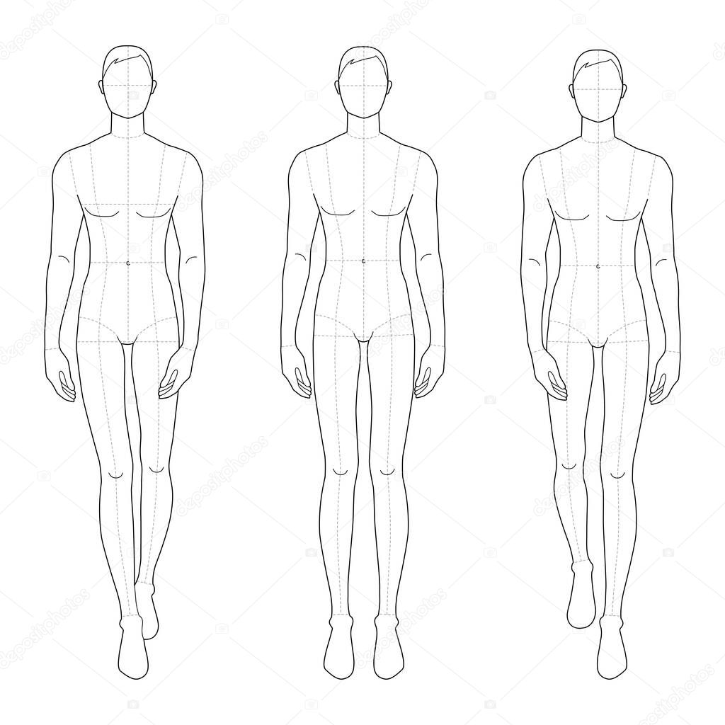 Easy Anatomy Sketch Drawing Template for Girl