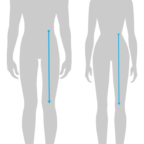 Femmes et hommes mesures mode. — Image vectorielle