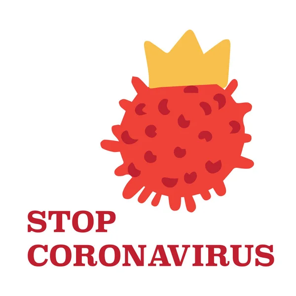 Firme precaución coronavirus 2019-nC0V Brote . — Vector de stock