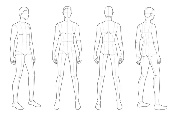 Modèle de mode des hommes debout . — Image vectorielle