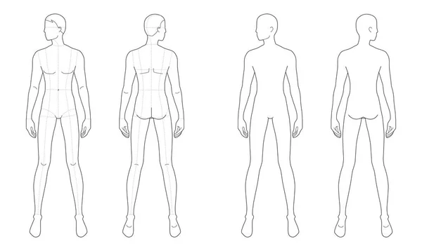 Modelo de moda de homens de pé . —  Vetores de Stock