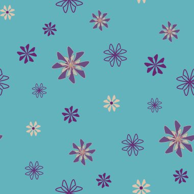 Mavi arkaplandaki tanecikler gibi, vektör tekrar deseni