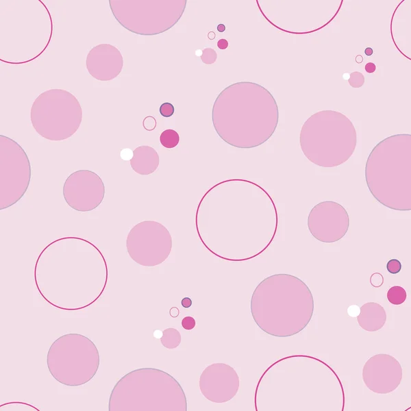 Bubble blowing, Pink Bubbles, seamless repeat. Vector Illustration. — Stock vektor