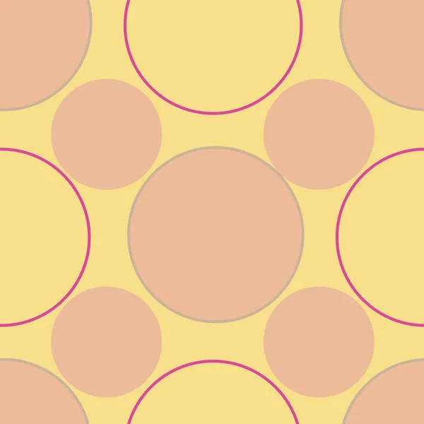 Φυσαλίδες, Γεωμετρική τοποθέτηση ροζ φυσαλίδων σε κίτρινο φόντο, απρόσκοπτη επανάληψη διάνυσμα — Διανυσματικό Αρχείο