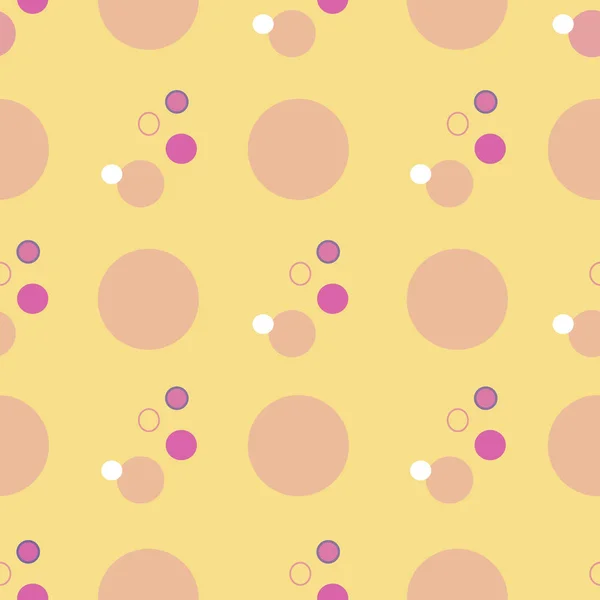 Spridda bubblor på en gul bakgrund yta mönster design sömlös upprepa vektor, — Stock vektor