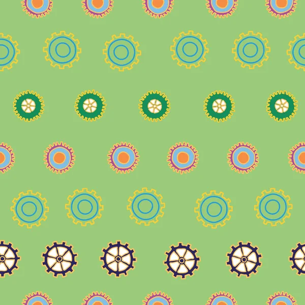 Step up gears and cogs repeat pattern vector — Stok Vektör