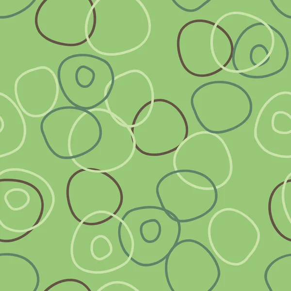 Bosque de Sherwood, verdes y marrones entrelazados sobre un fondo verde claro patrón de repetición de vectores sin costuras — Archivo Imágenes Vectoriales