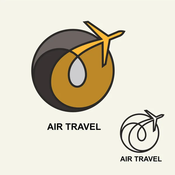 Havacılık logo şablonu — Stok Vektör