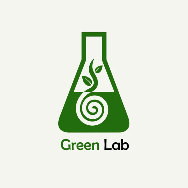 Logo del laboratorio verde — Vettoriale Stock
