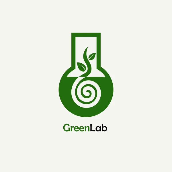 Logo laboratoire vert — Image vectorielle