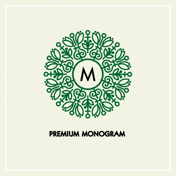 Premie monogram concept — Stockvector