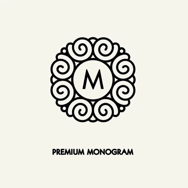 Concetto di monogramma premium — Vettoriale Stock