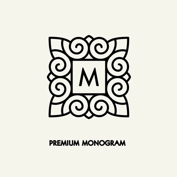 Premium monogram concept — Stock Vector