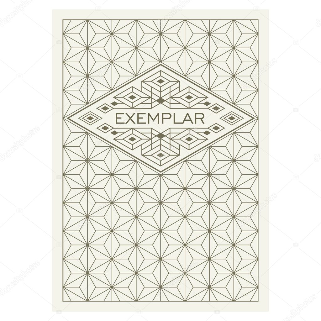 Art Deco logo template, vector illustration