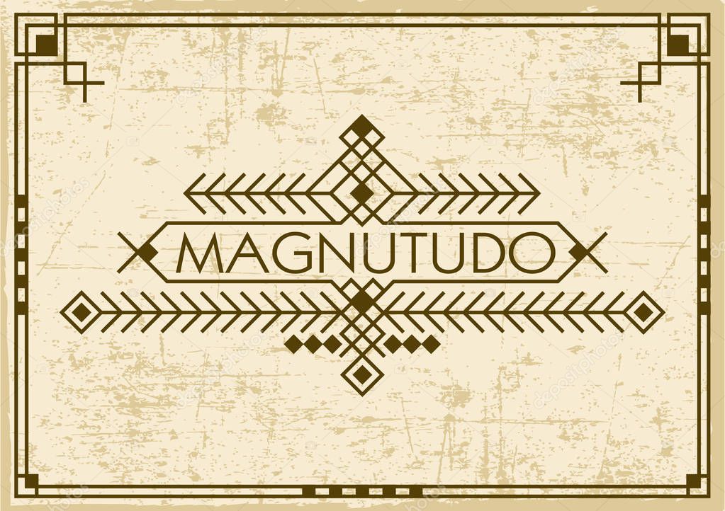 Art Deco logo template, vector illustration