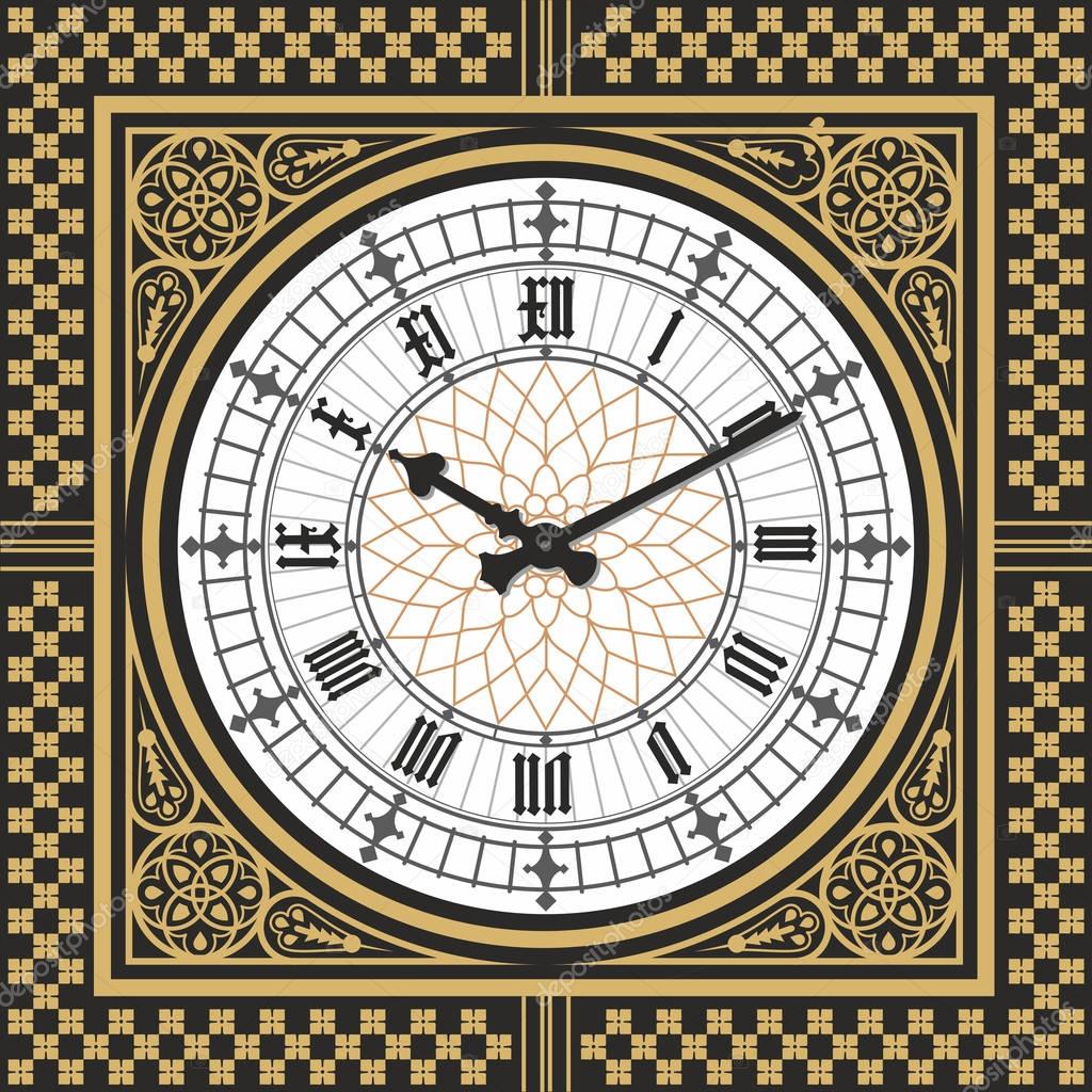 Victorian clock template