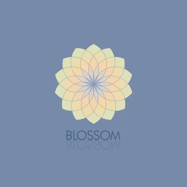Modne kwiat geometrycznej — Wektor stockowy