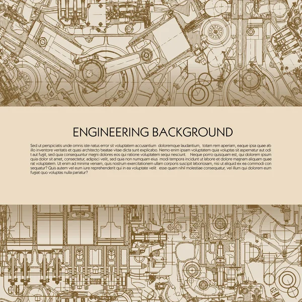 Sjabloon engineering achtergrond — Stockvector