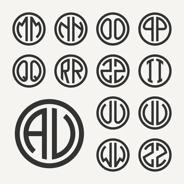 Lettres majuscules inscrites en cercle — Image vectorielle