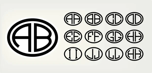 Hoofdletters ingeschreven in cirkel — Stockvector