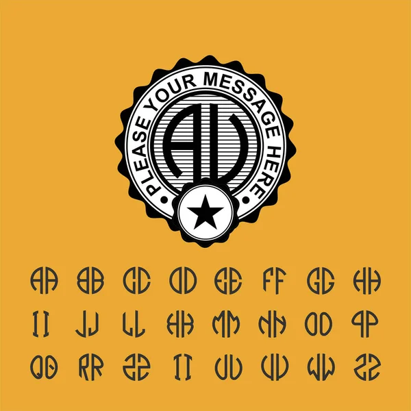Modern emblem, badge, template. — Stock Vector