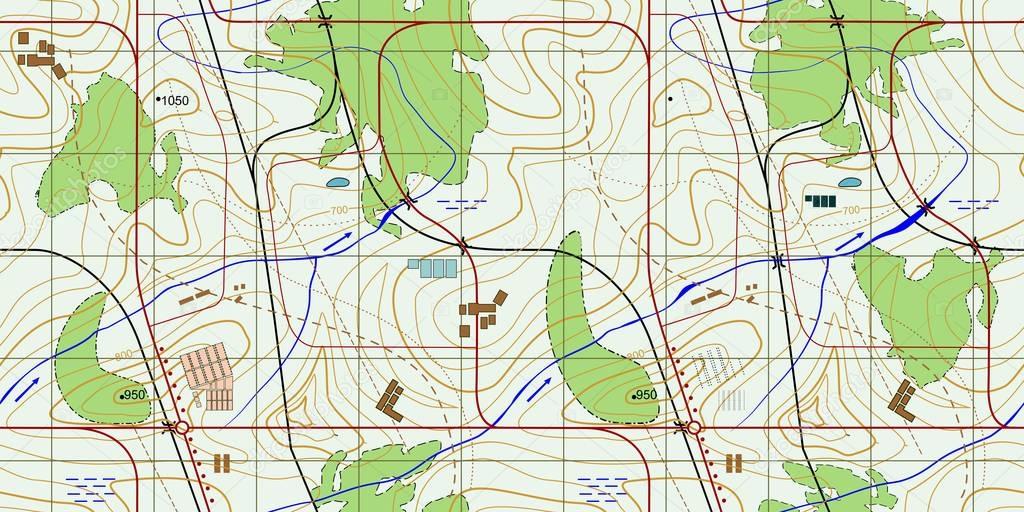 Seamless topographical map