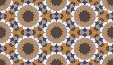 Modaya uygun bir renk paleti vektöründe İslami renkli geometrik pürüzsüz desen.