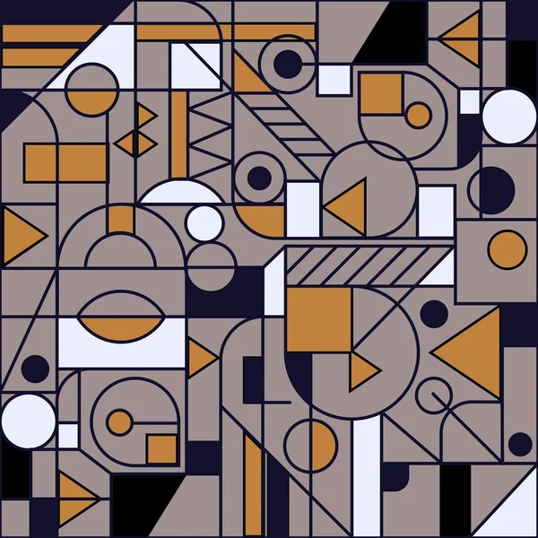 Geometrie minimalistisch artwork poster met eenvoudige vorm en figuur. Abstract vector patroon ontwerp in moderne stijl voor web banner, zakelijke presentatie, branding pakket, stof print, behang — Stockvector
