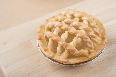 Şeker palm ahşap arka plan - somun turta yumuşak odak