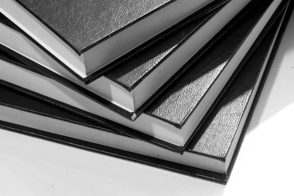 Part of the leather hardcover books — Stock Photo, Image