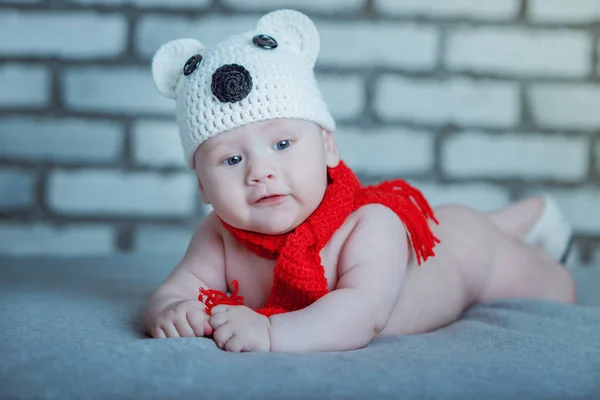 Portrét šťastný malého chlapce šest měsíců — Stock fotografie
