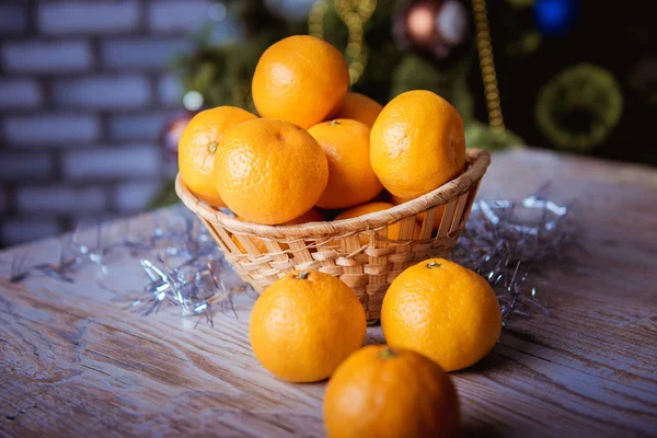 Tangerines Basket — Stock Photo, Image