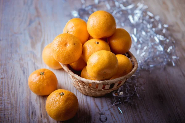 Tangerines Basket — Stock Photo, Image