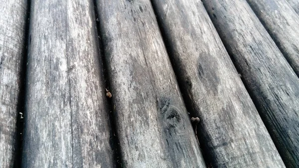Un tronco de construcción para su uso en construcción sin aserrado longitudinal. Surtido de madera redonda. Fragmento de la construcción de troncos de madera redondeados. El efecto de la humedad en la madera — Foto de Stock