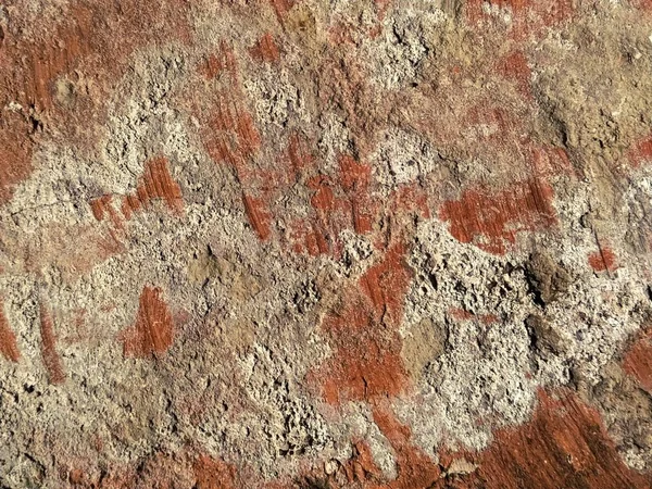 Tijolo Pedra Close Textura Fundo Vermelho Brilhante Marrom Laranja Cores — Fotografia de Stock