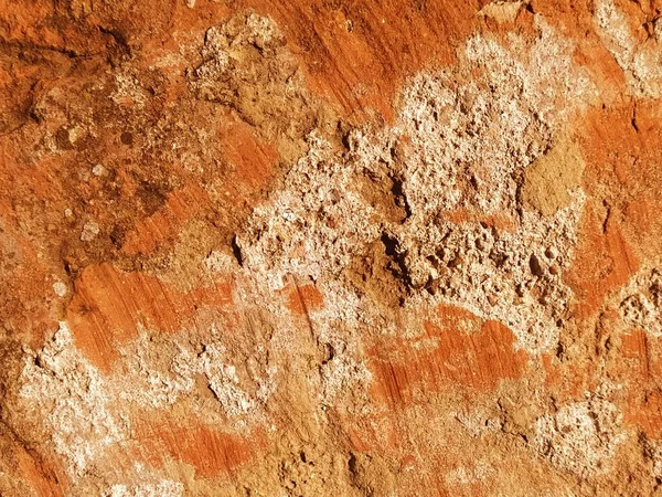 Cegła Lub Kamień Zbliżenie Tekstura Lub Tło Jasnoczerwone Brązowe Pomarańczowe — Zdjęcie stockowe