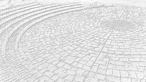 Paving Stones Made Square Stones White Background Gray Pattern Tile — Stock Photo, Image