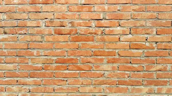 Orangefarbene Ziegelmauer Frontal Keramisches Mauerwerk Oder Zaun Sauber Und Gleichmäßig — Stockfoto