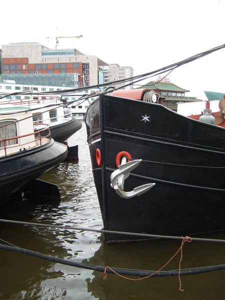 Amsterdam Netherlands April 2020 Nose Ship Anchor Ship Bow Water — Stock Photo, Image